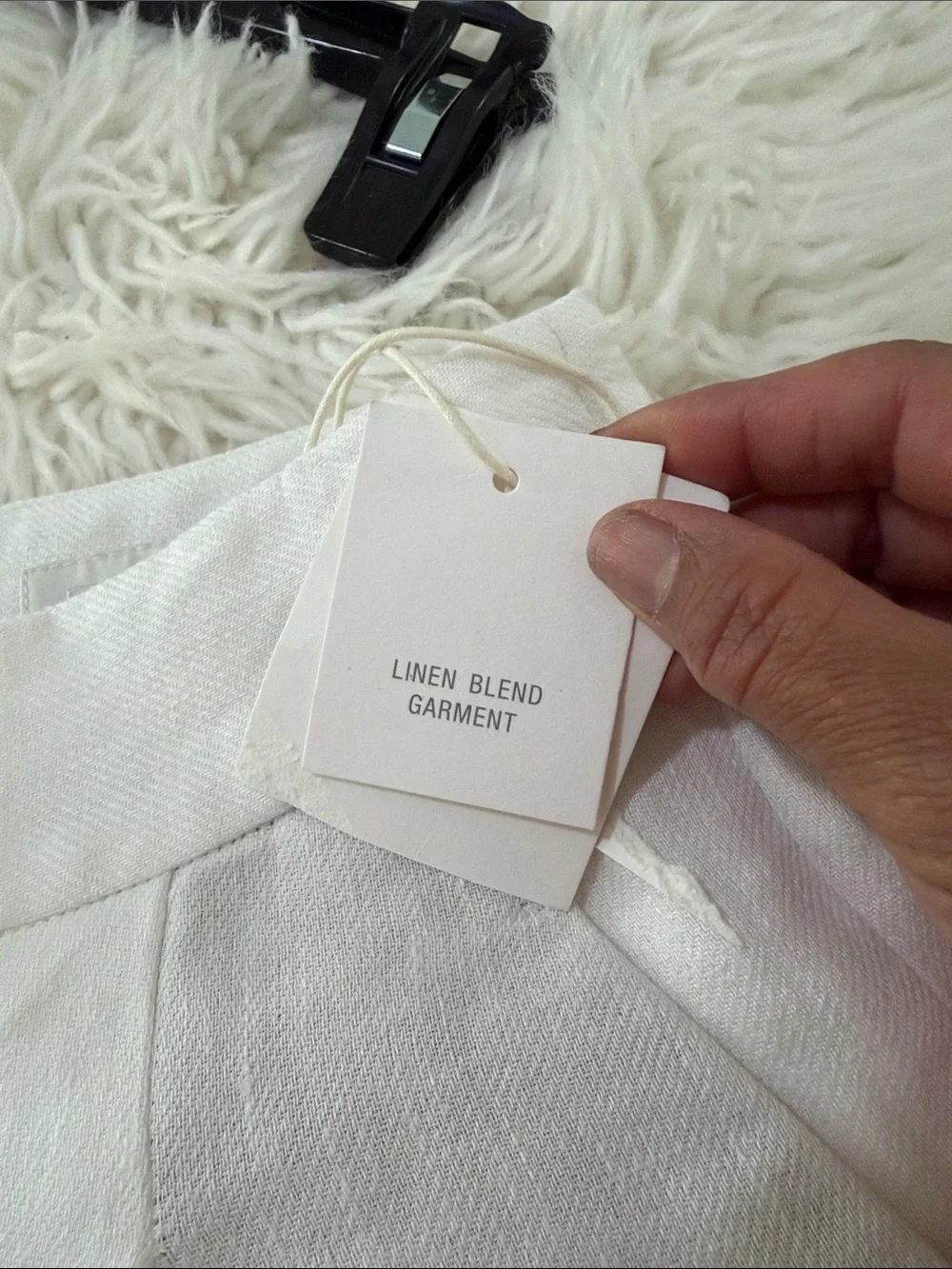 Zara Wide-Leg Linen-Blend Pants in Ivory Size Medium NWT